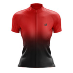 Women's Red Gradient Cycling Jersey