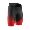 Men's Red Gradient Gel Padded Cycling Shorts