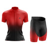 Women's Red Gradient Cycling Jersey or Shorts