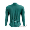 Men's Green Long Sleeve Cycling Jersey