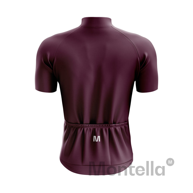 Men's Burgundy Cycling Jersey