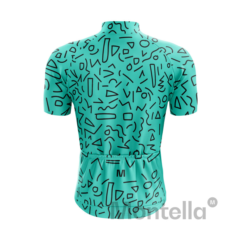 Men's Tile Figures Cycling Jersey or Bib Shorts