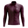 Men's Burgundy Long Sleeve Cycling Jersey