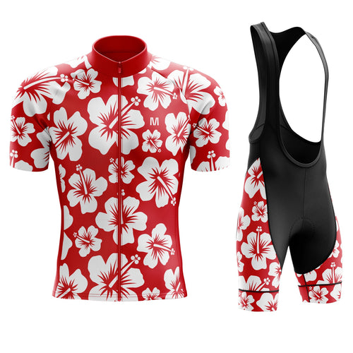 Men's Hibiscus Flower Cycling Jersey or Bib Shorts