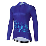 Maglia a maniche lunghe blu da donna