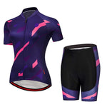 Maillot ou short de cyclisme violet pour femmes