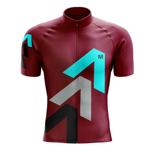 Montella Cycling Men's Burgundy Arrows Cycling Jersey