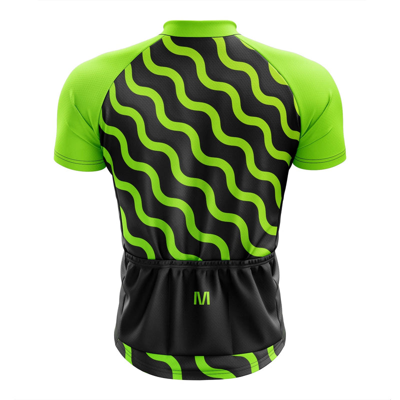 Montella Cycling Men SS Jersey Men's Green Waves Cycling Jersey