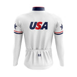 Montella Cycling USA White Long Sleeve Cycling Jersey
