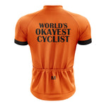 top-cycling-wear Men SS Jersey World's Okayest Cyclist Orange Jersey