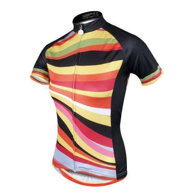 Montella Cycling Women's Colourful Wavy Cycling Jersey